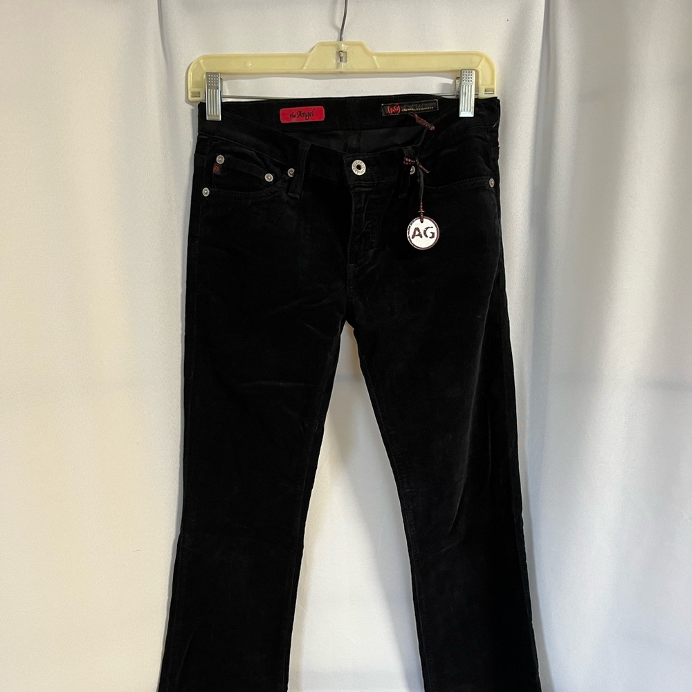 AG Adriano Goldschmied The Angel Bootcut Black Corduroy Jeans Size 26R - 2